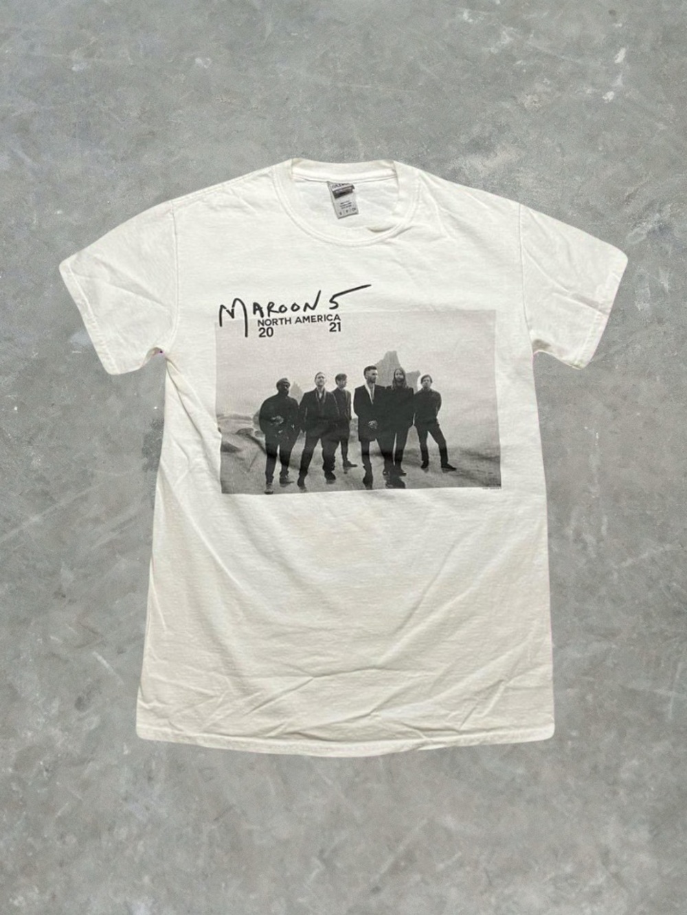 ☀️ Maroon 5 2021 North American Tour Graphic Tee White Mens Size Small